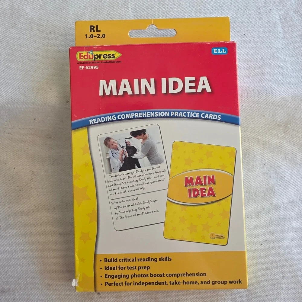 Edupress Reading Comprehension Practice Cards Lot 5 Decks RL 1.0-2.0 READ